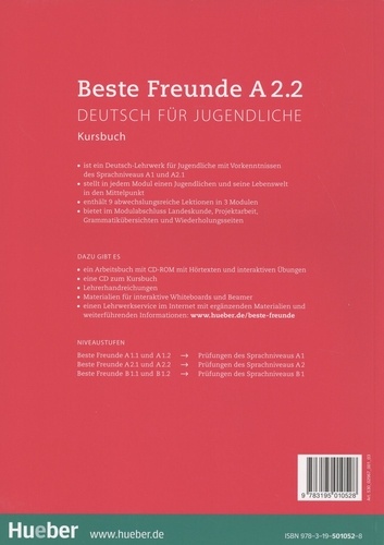 Beste Freunde A2.2. Deutsch für Jugendliche Kursbuch