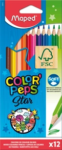 12 crayons de couleur Color'Peps Star