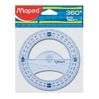 Rapporteur circulaire 360° - diamètre 12 cm