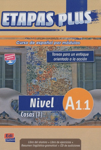 Mar Menendez et Carlos Casado - Etapas plus Nivel A1.1 Cosas (1) - Libro del alumno. 1 CD audio