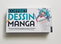  Marabout - Coffret Dessin Manga - Avec 1 livre, 1 bloc de dessin, 1 stylo pinceau, 3 crayons, 1 personnages articulé en bois, 1 goomme, 1 taille-crayon.