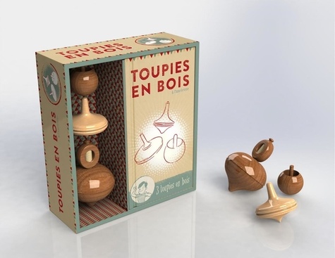  Marabout - Coffret Toupies en bois - Avec 2 toupies en bois.