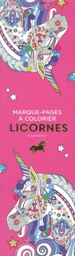 Marque-pages à colorier licornes