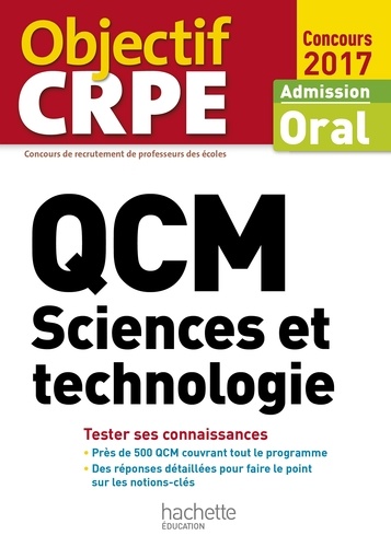 QCM Sciences et technologie. Admission oral  Edition 2017 - Occasion