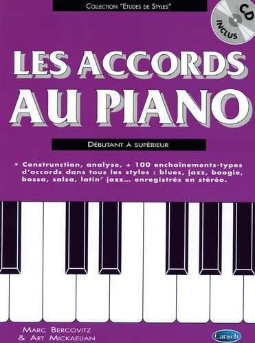 Les accords au piano. Débutant à supérieur  avec 1 CD audio