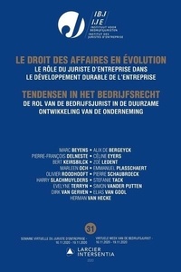 Marc Beyens et Emmanuel Plasschaert - Le Droit des affaires en évolution / Tendensen in het bedrijfsrecht - Annuaire semaine virtuelle du juriste d'entreprise 2020.