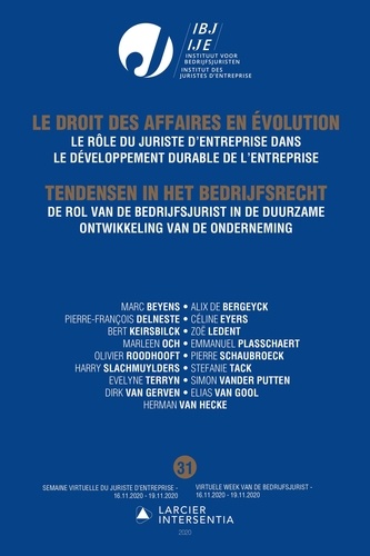 Le Droit des affaires en évolution / Tendensen in het bedrijfsrecht - Annuaire semaine virtuelle du juriste d'entreprise 2020