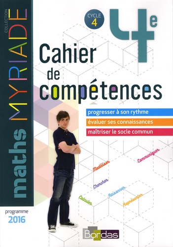 Marc Boullis - Mathématiques 4e Myriade - Cahier de compétences.