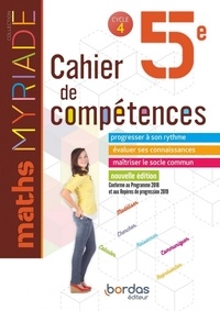 Télécharger l'ebook de google Maths 5e cycle 4 Myriade  - Cahier de compétences par Marc Boullis 9782047337301 (French Edition) iBook