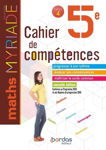 Marc Boullis - Maths 5e Myriade - Cahier de compétences.