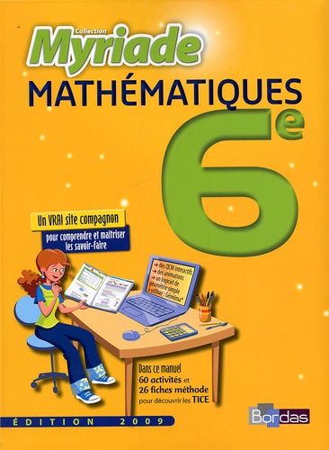 Marc Boullis et Didier Roy - Myriade Mathématiques 6e - Manuel de l'élève.