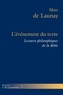 Marc Buhot de Launay - Lectures philosophiques de la Bible - Volume 2, L'événement du texte.