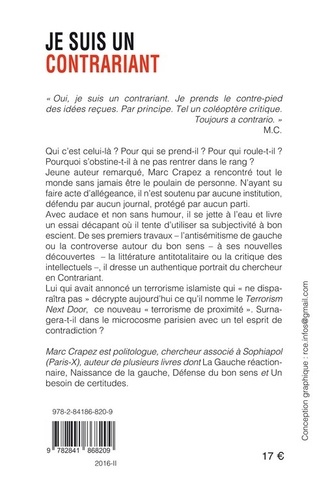 Je suis un contrariant. Petit précis d'un chercheur à contre-courant