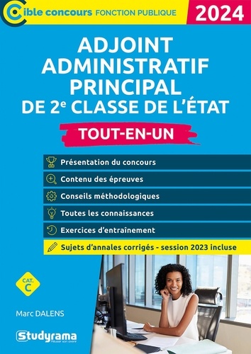 Adjoint administratif principal de 2e classe de l'Etat catégorie C. Tout-en-un  Edition 2024
