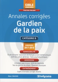 Annales corrigées gardien de la paix