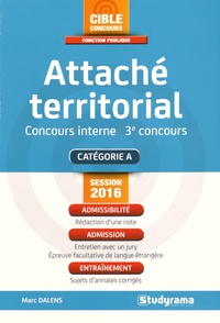 Marc Dalens - Attaché territorial - Concours interne et 3e concours.