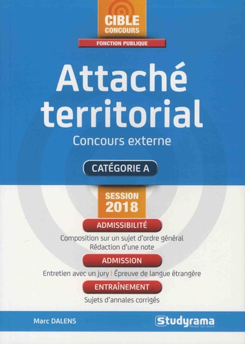 Attaché territorial. Concours externe  Edition 2018 - Occasion
