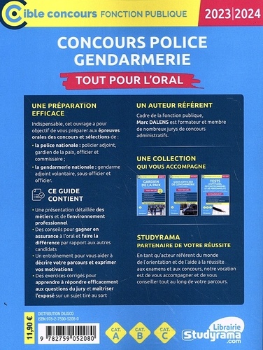 Concours police, gendarmerie. Tout pour l'oral  Edition 2023-2024
