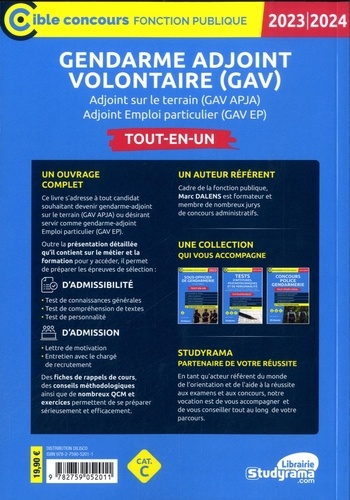 Gendarme adjoint volontaire (GAV). Tout-en-un  Edition 2023-2024