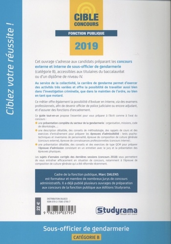 Sous-officier de gendarmerie  Edition 2019