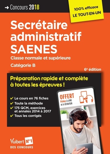 Marc Doucet et Françoise Epinette - Concours Secrétaire administratif SAENES - Classe normale et supérieure. Catégorie B.