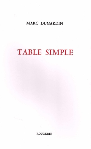 Marc Dugardin - Table simple.