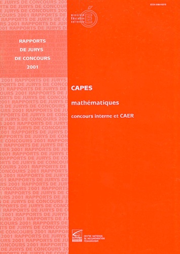 Marc Fort - Capes Mathematiques. Concours Interne Et Caer 2001.