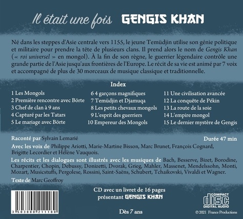 Il était une fois Gengis Khan  avec 1 CD audio