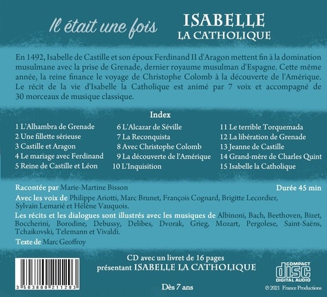 Il était une fois Isabelle la Catholique  avec 1 CD audio