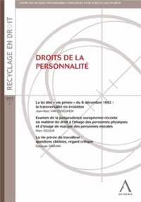 Marc Isgour et Feyrouze Omrani - Droits de la personnalité.