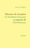 Marc Lambron - Discours de réception à l'Académie française.