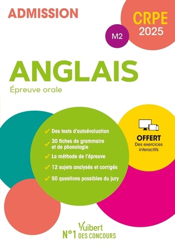 Anglais CRPE. Epreuve oral  Edition 2025
