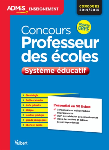 Concours Professeur Des écoles Système éducatif Français Fonctionnement De Lécole Primaire Epreuve Orale Crpe Poche
