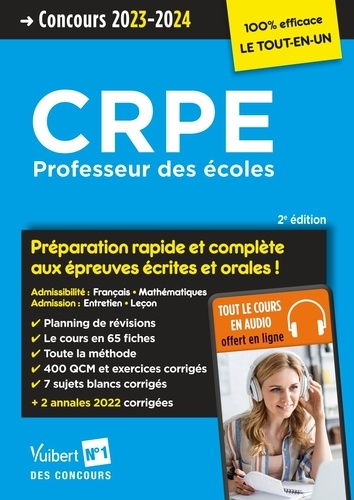 CRPE Professeur des écoles  Edition 2023-2024 - Occasion