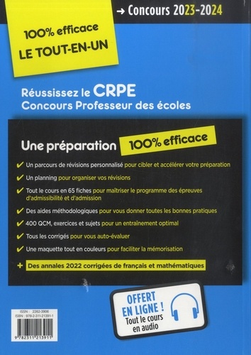 CRPE Professeur des écoles  Edition 2023-2024