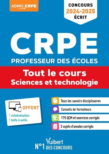 CRPE Professeur des écoles. Tout le cours - Sciences et technologie  Edition 2024-2025