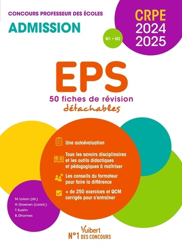 EPS concours Professeur des écoles. 50 fiches de révision détachables  Edition 2024-2025