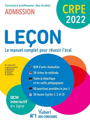 Leçon. Le manuel complet pour réussir à l'oral  Edition 2022