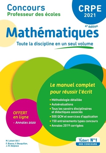 Mathématiques CRPE. Le manuel complet pour réussir l'écrit  Edition 2021
