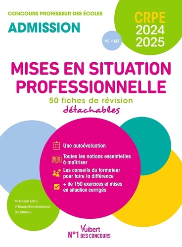Mises en situation professionnelle Concours Professeur des écoles. 50 fiches de révision  Edition 2024-2025