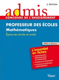 Marc Loison - Professeurs des écoles mathématiques - Epreuves écrite et orale.