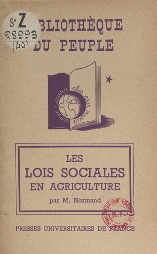 Les lois sociales en agriculture