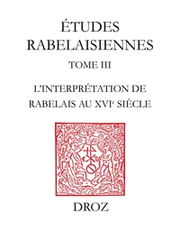 Etudes rabelaisiennes