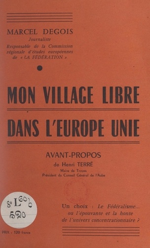 Mon village libre dans l'Europe unie