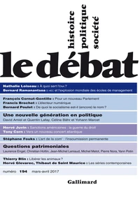 Le Débat N° 194, mars-avril 2017
