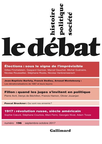 Le Débat N° 196, septembre-octobre 2017