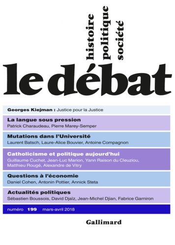 Le Débat N° 199, mars-avril 2018