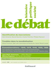 Le Débat N° 201, septembre-octobre 2018