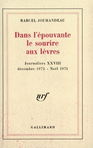 Journaliers Tome 28 Dans l'épouvante, le sourire aux lèvres. Décembre 1973-Noël 1974
