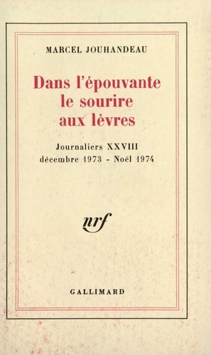 Journaliers Tome 28 Dans l'épouvante, le sourire aux lèvres. Décembre 1973-Noël 1974